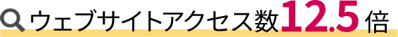 Webサイトアクセス数12.5倍