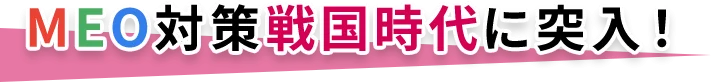 MEO対策戦国時代に突入！